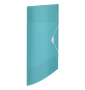Gummizugmappe Colour`Breeze 626222, Din A4 blau Polypropylen (PP) -, f&uuml;r ca. 150 Blatt  (80 g/m&sup2;), mit 3 Einschlagklappen
